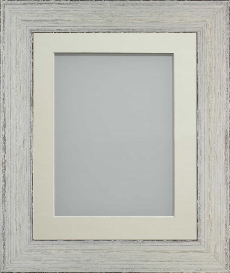 Kingswood White 36x24 frame with Ivory mount cut for image size 30x20