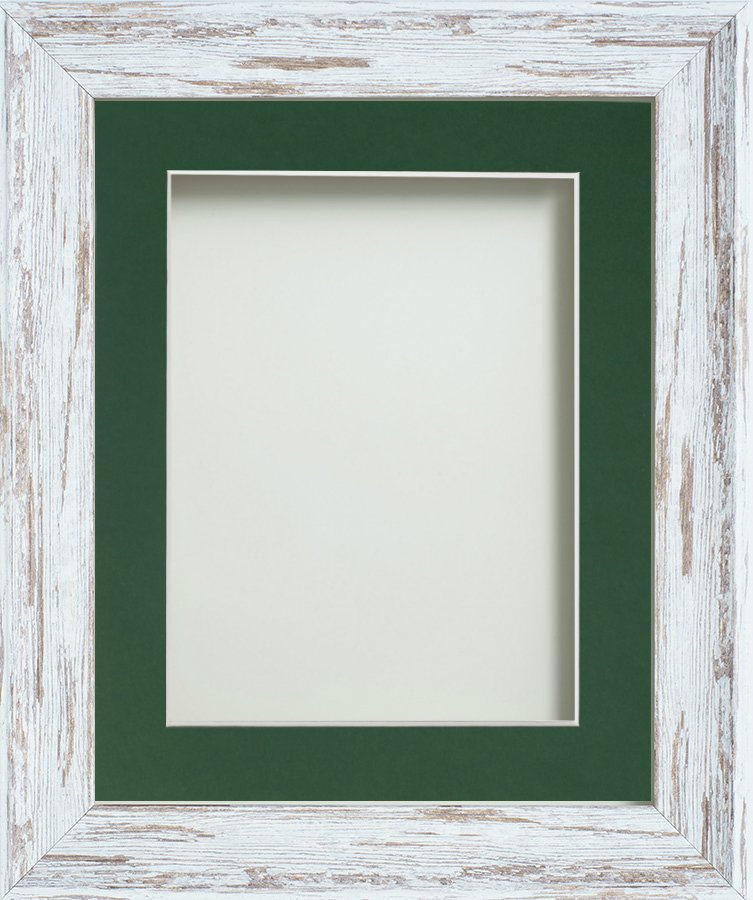 Lynton Driftwood 16x12 frame with Bottle Green mount cut for image size ...