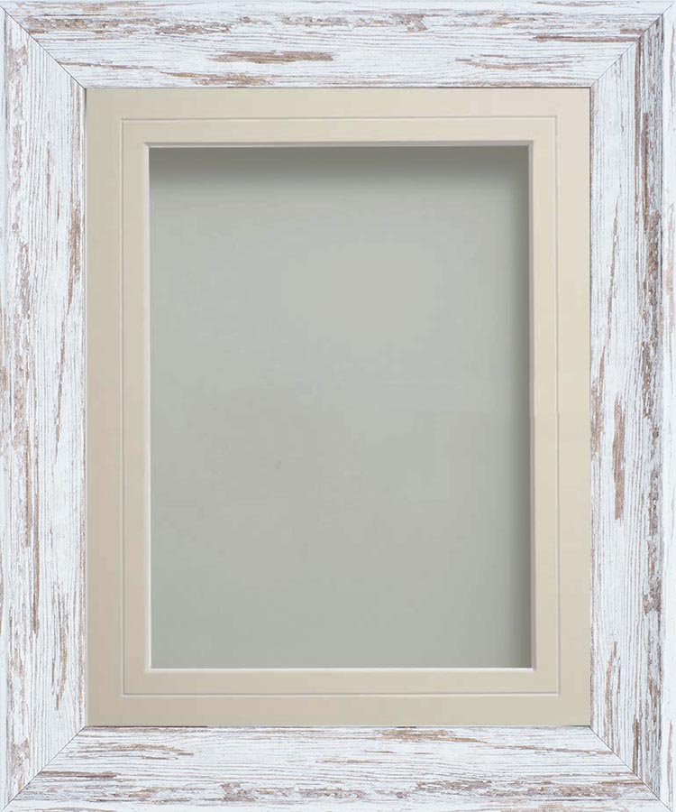 Lynton Driftwood 16x12 frame with Ivory V-Groove mount cut for image ...