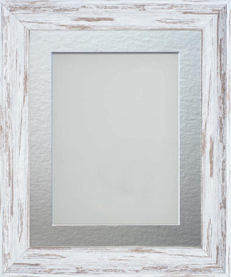 Lynton Driftwood 16x12 frame with Silver mount cut for image size 12x10