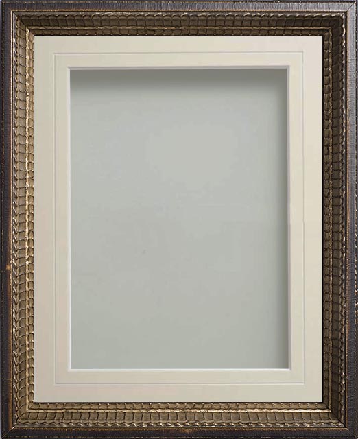 Middleton Bronze 16x12 frame with Ivory V-Groove mount cut for image ...