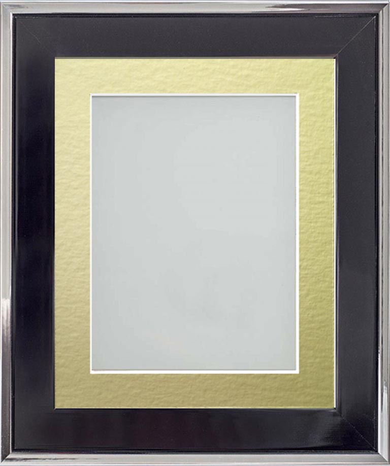 Morgan Black 20x20 frame with Gold mount cut for image size 16x16