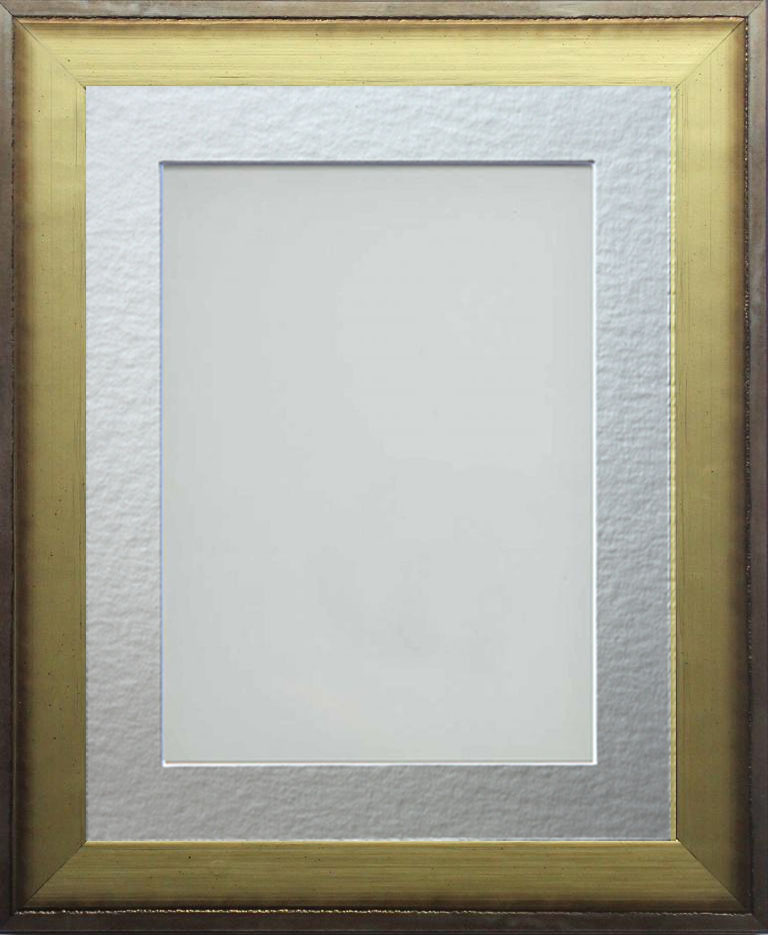 Newbury Gold 16x12 frame with Silver mount cut for image size 13x9