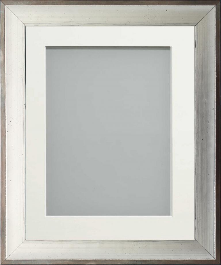 Newbury Silver A3+ (19x13) frame with Off-White mount cut for image size