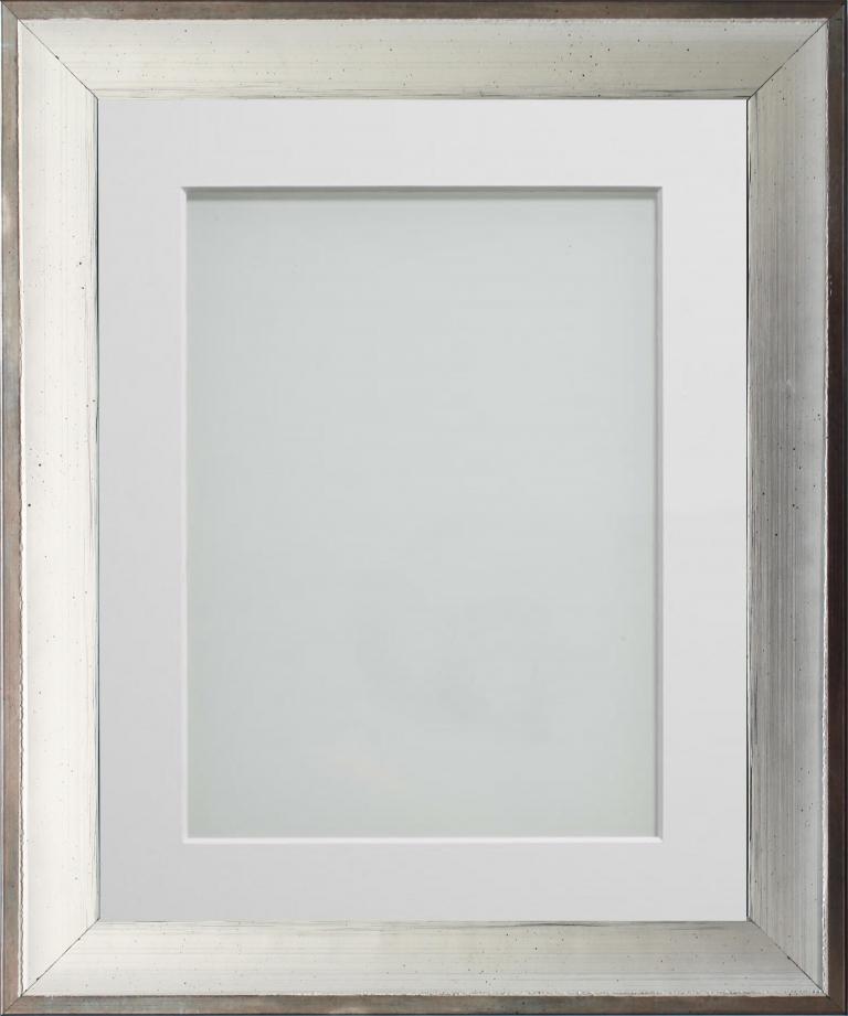 Newbury Silver 36x24 frame with White mount cut for image size 30x20