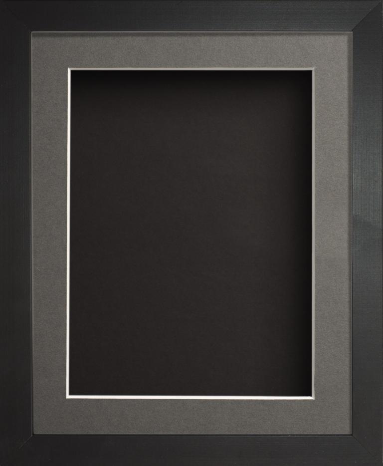 Radcliffe Box Frame Black with Black Backing Board 10x10 frame with