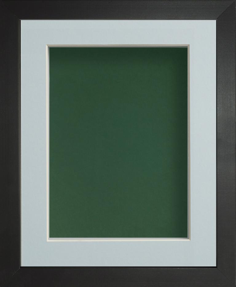 Radcliffe Box Frame Black with Bottle Green Backing Board 7x5 frame