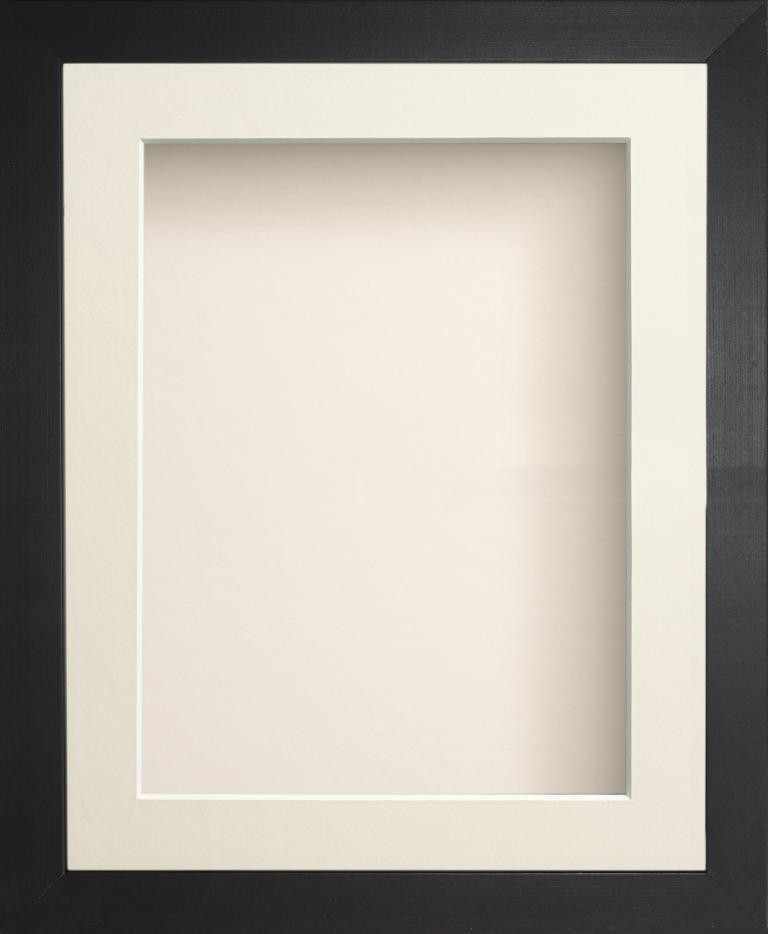 Radcliffe Box Frame Black with Ivory Backing Board 18x12 frame with ...