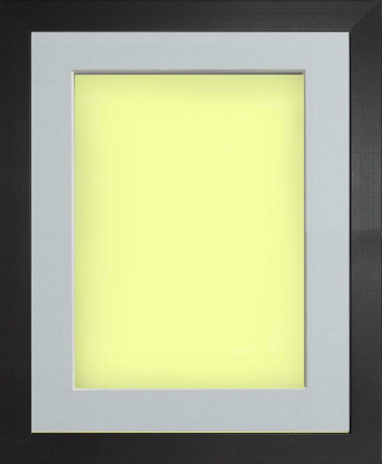 Radcliffe Box Frame Black with Lemon Bon Bon Backing Board 7x5 frame ...