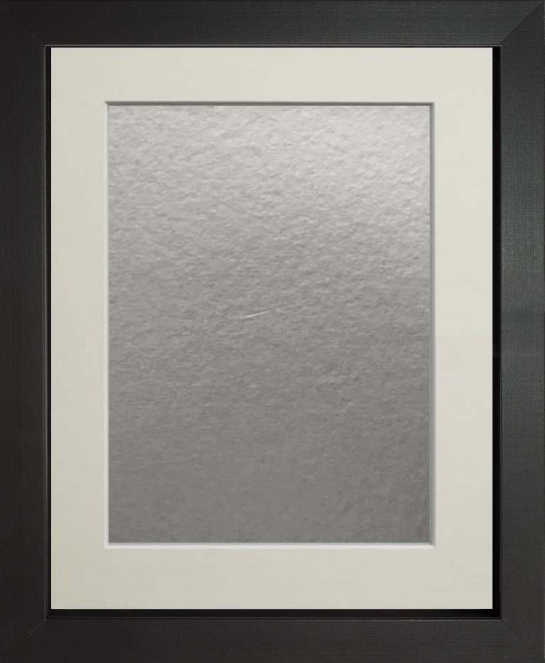 Radcliffe Box Frame Black with Silver Backing Board A3 (16.5x11.75) frame with Ivory mount cut