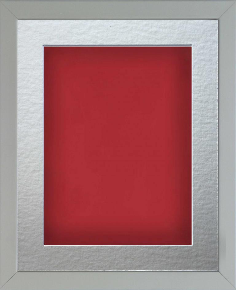 Radcliffe Box Frame Grey with Red Backing Board A4 (11.75x8.25) frame