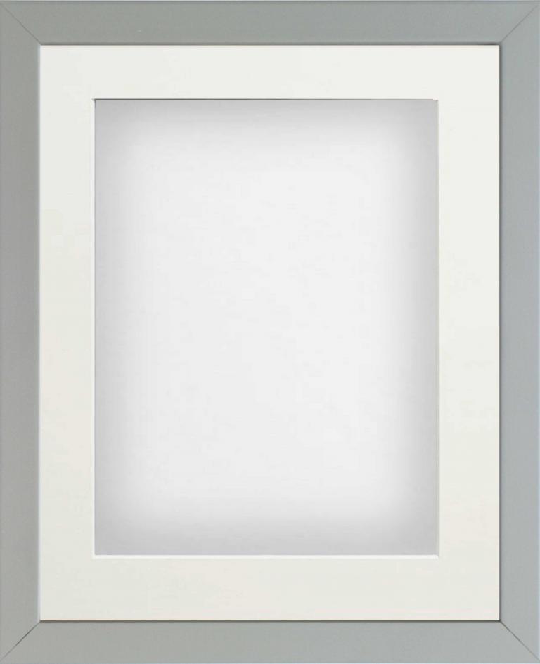 Radcliffe Box Frame Grey with White Backing Board A3 (19x13) frame with ...