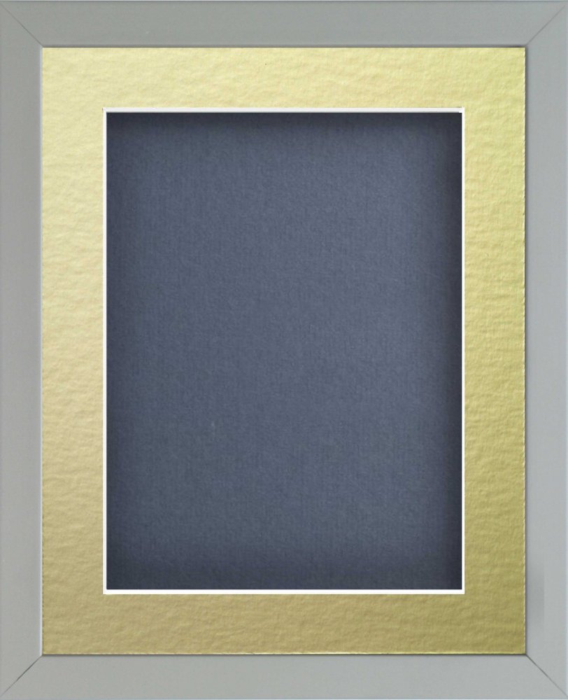 Radcliffe Box Frame Grey with Dark Blue Backing Board A4 (11.75x8.25 ...