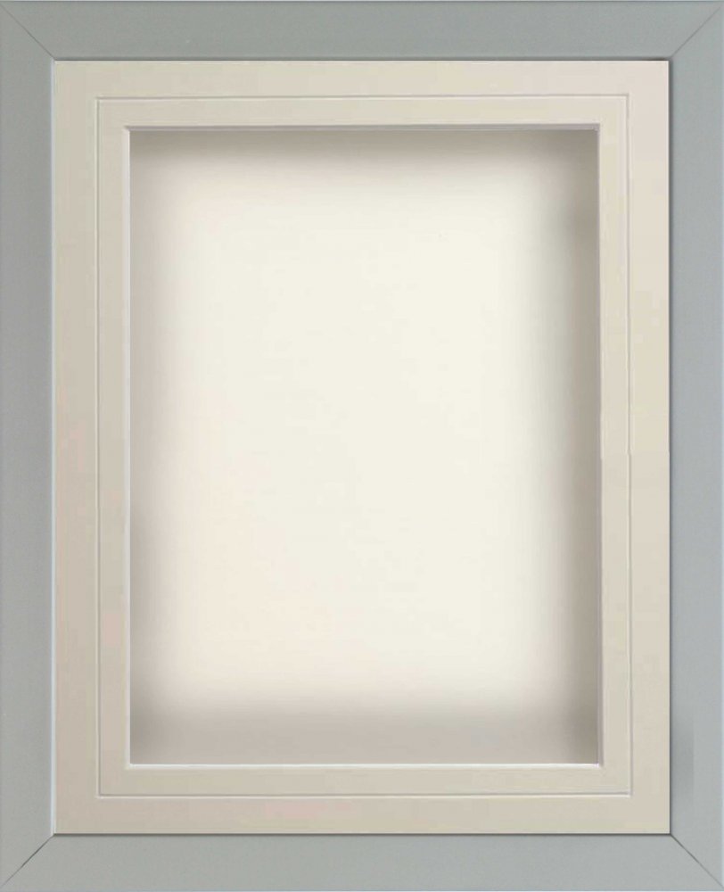 Radcliffe Box Frame Grey with Ivory Backing Board A4 (11.75x8.25) frame ...