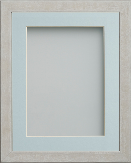 Randall Silver A4 (11.75x8.25) frame with Light Blue mount cut for ...