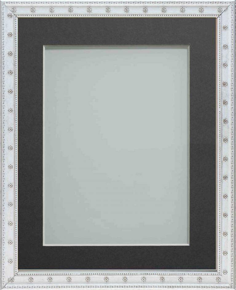 Sienna White 16x12 frame with Grey mount cut for image size 12x10