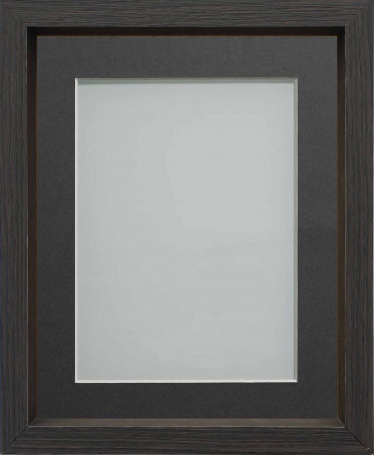 Sinclair Black 24x16 frame with Grey mount cut for image size