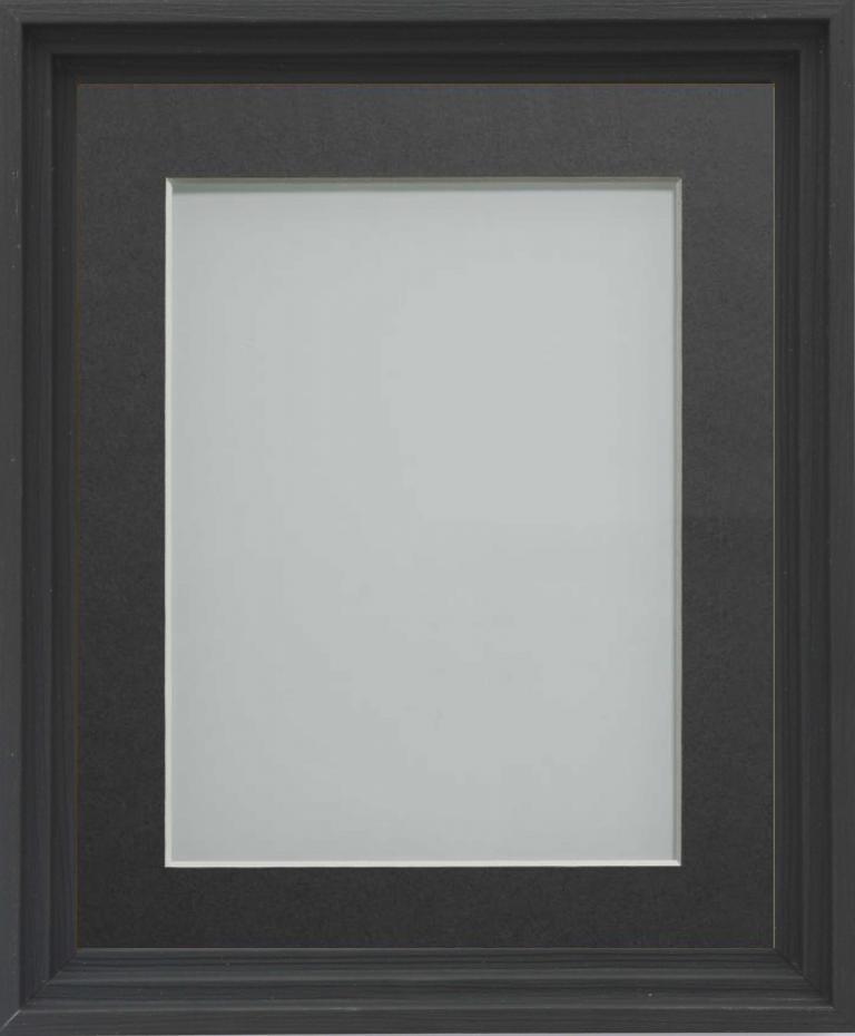 Stamford Grey 16x12 Frame With Grey Mount Cut For Image Size 12x10