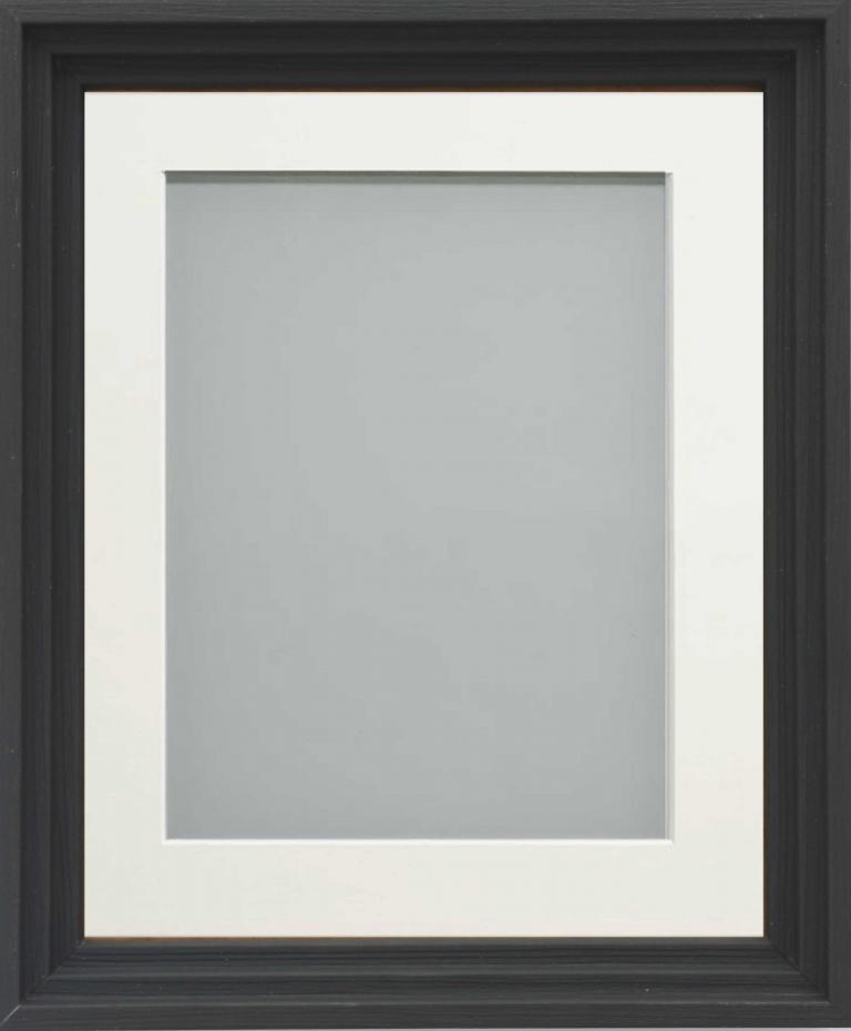 Stamford Grey 14x11 frame with Off White mount cut for image size A4 ...