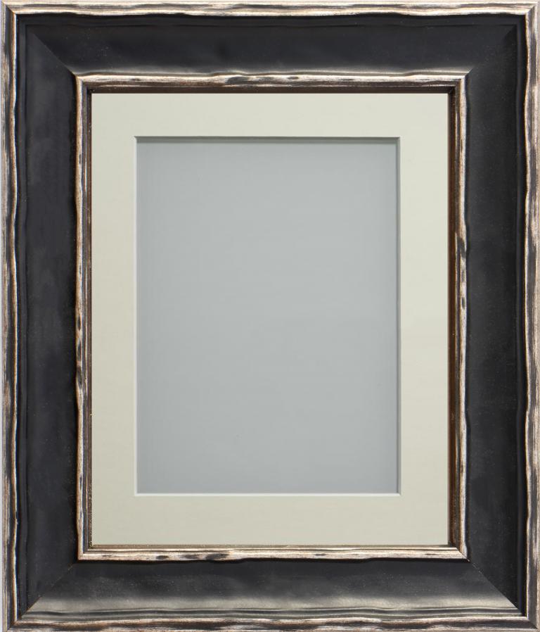 Trendle Antique Black 12x12 frame with Ivory mount cut for image size 8x8