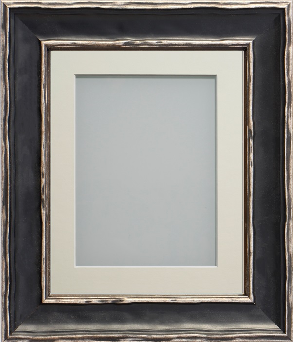 Trendle Antique Black 10x10 frame with Off-White mount cut for image ...