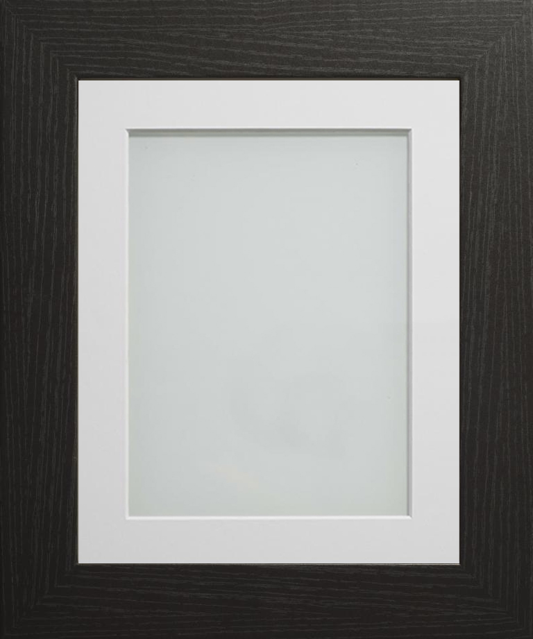 Watson Black 18x12 frame with Off-White mount cut for image size