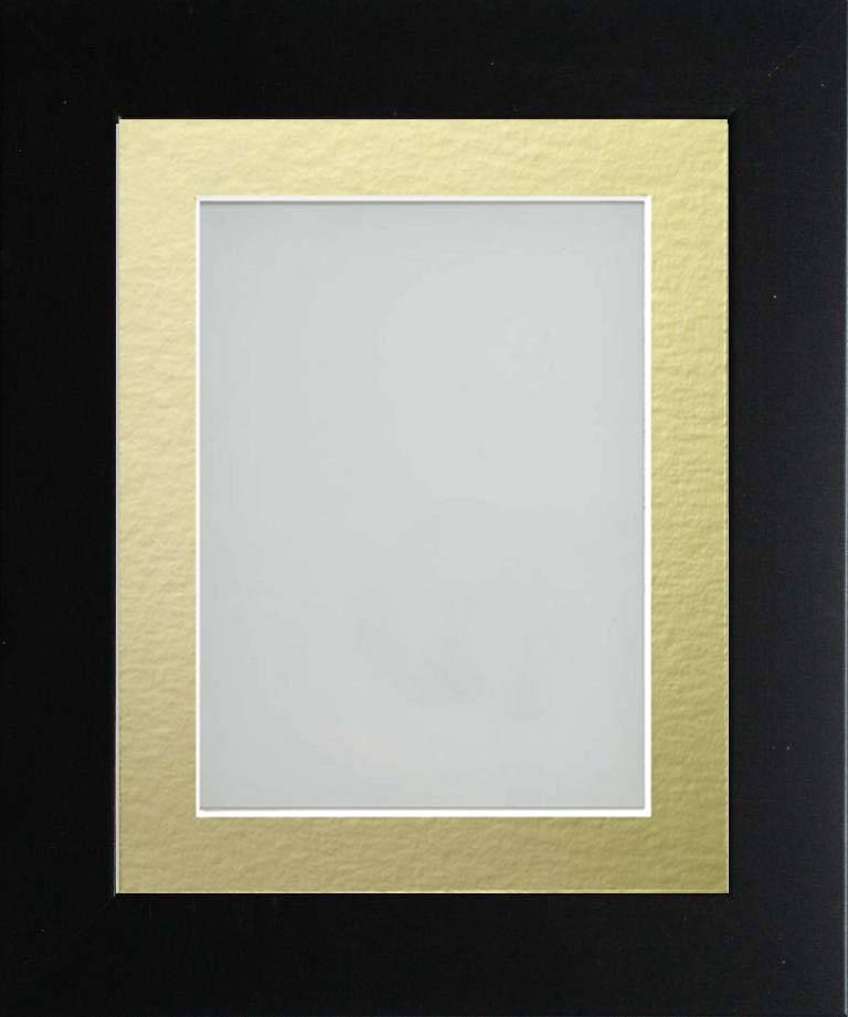 Watson Matte Black 14x11 frame with Gold mount cut for image size A4 ...