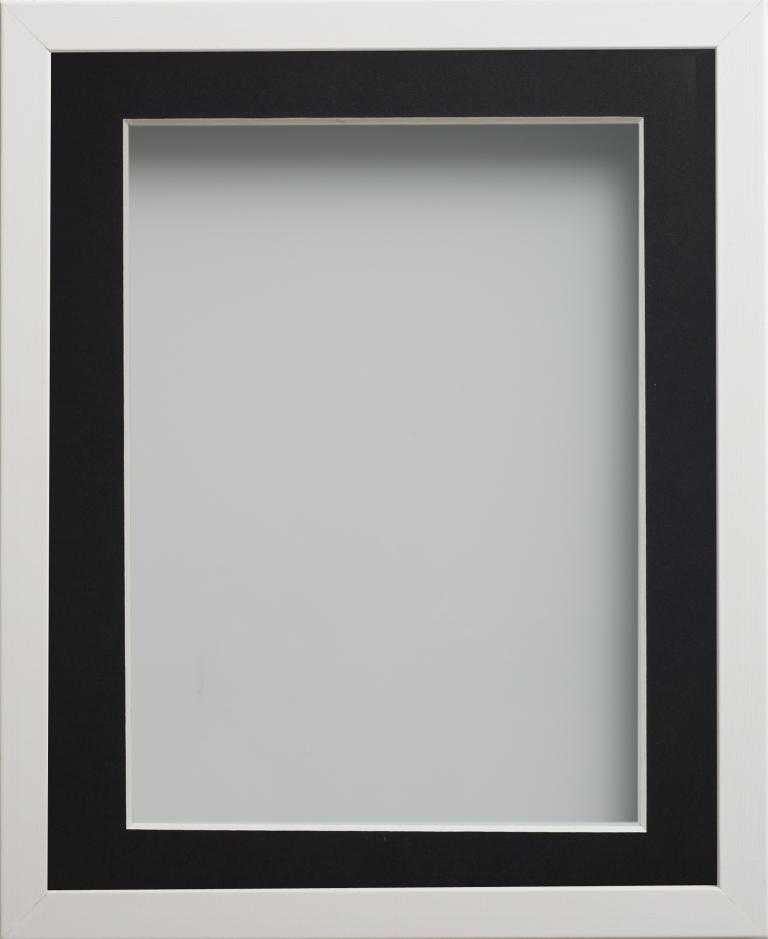 Webber White 12x8 frame with Black mount cut for image size